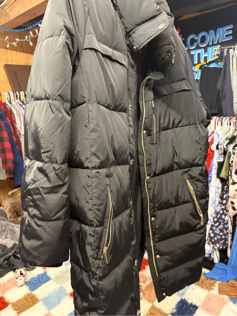 Michael Kors Black Puffer Coat ( LONG)